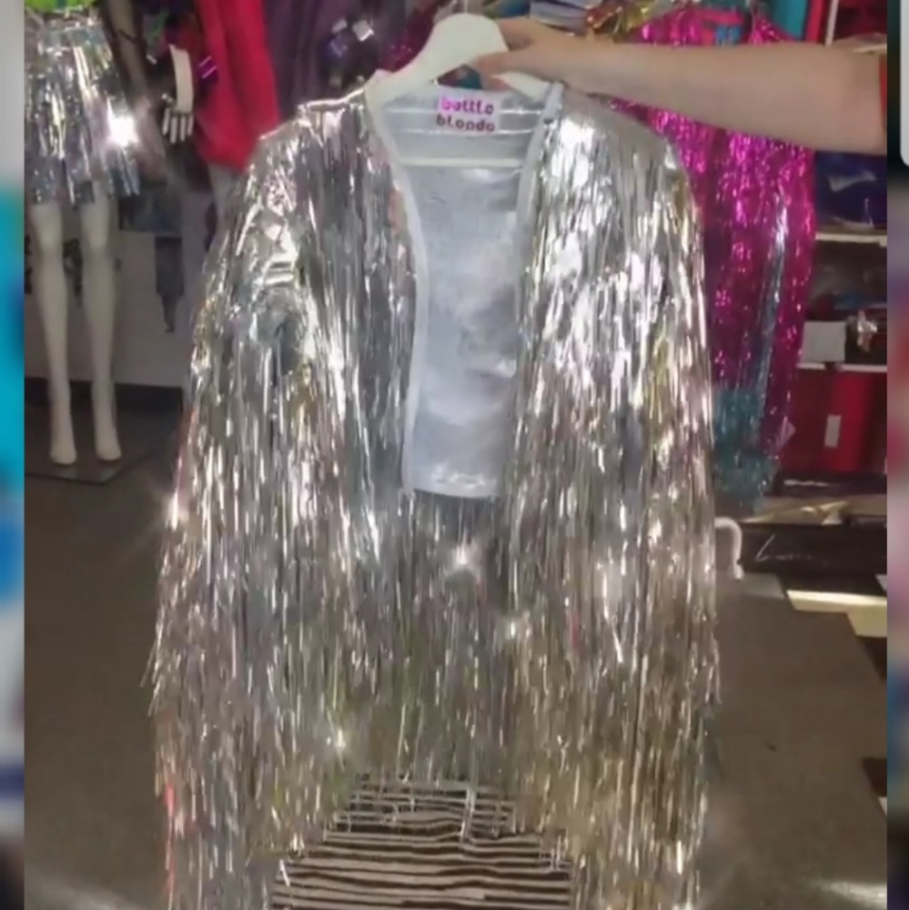 BLONDE BOTTLE STUDIOS TINSEL JACKET AND DRESS